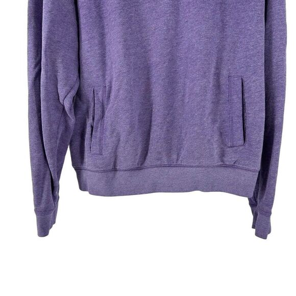 PINK Victorias Secret Quarter Zip Pullover Size L Purple Athleisure Sweatshirt - Picture 4 of 8
